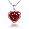 Navachi Placcato oro Cuore rosso Rubino artificiale