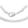 Tuscany Silver Collana da Donna in Argento Sterling con Catena Snake Piatta 3,1 mm da 46 cm/18 Pollici