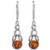 Designer Inspirations Boutique Orecchini in argento Sterling e ambra - lungo celtico ambra, a forma di goccia - Fancy celtico in argento con ambra - gioielli
