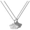 Helen de Lete Collana girocollo in argento Sterling con foglia di ginkgo, Argento sterling