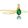 OROVI Collana Donna Oro Giallo 9KT Girocollo con Smeraldo verde a goccia 45 cm, gioiello anallergico confezionato in un elegante astuccio portagioie