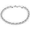 Tuscany Silver Bracciale da Donna in Argento Sterling con Catena Rambo Decorativa da 19 cm/7.5