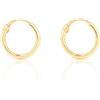 Monde Petit Mondepetit - Orecchini Cerchi 10x1.2 mm Oro Giallo 18K - Scatola Regalo - Certificato di garanzia