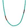 COAI Collana da Uomo e da Donna con Perline Heishi di Turchese Sintetico 65cm
