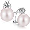 Miaofu Orecchini Donna Perle Argento 925 Anallergici Orecchini A Bottone Donna Grandi Perla Nichel Free Orecchini