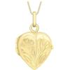 CARISSIMA Set orecchini e pendente Spanish Swirl in zircone cubico da donna in oro giallo 9 ct su collana curb, 46 cm
