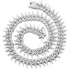 HALUKAKAH Diamante Catena d'oro per Uomo Iced Out,19MM Disegno della Spina Finitura Oro Bianco Platino Collana 45cm,Completo Cz Taglio a Diamante Set di Punte,Regalo per Lui