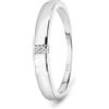 MIORE United One - SA976RN, Anello in oo bianco (9 carati) con diamante, bianco, 14