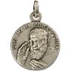 I G J MEDAGLIA DI SAN PIO DA PIETRELCINA (PADRE PIO) IN ARGENTO MASSICCIO 925 MILLESIMI - REALIZZATA IN ALTO RILIEVO