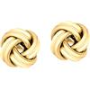 Tuscany Silver Orecchini a nodo 12 mm placcati oro giallo da donna in argento sterling