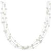 Valero Pearls Catena da Donna in Argento Sterling 925 con rodio con Perle coltivate d'acqua dolce bianco 00400310