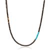 COAI Collana Unisex con Perline Heishi di Pietre Naturali Dure Semi-preziose