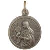 I G J Medaglietta Santa Chiara d'Assisi in argento massiccio 925 millesimi - Saint Claire 925 Sterling Silver Medal