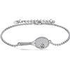 YFN Bracciale Tennis Argento Sterling Braccialetto Racchetta Tennis Gioielli Regalo per Donna Uomo Bambina Ragazze