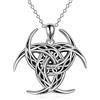 YAFEINI Viking Ordin Corno Collana Celtico Nodo Viking Pendente Collana per le Donne Lucido 925 Sterling Silver Gioielli con Viking Amulet Protection Triskele