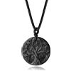 COAI Pendente Unisex Albero della Vita in Ossidiana con Laccio in Nylon Regolabile