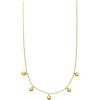 Purelei Collana Kalea Heart (oro, argento, oro rosa), Collana da donna in acciaio inossidabile con 5 pendenti a cuore, collana lunga resistente all'acqua, regolabile da 40 a 45 cm (Oro)