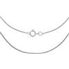 CARISSIMA Collana con Catena Curb Diamantata da 0,6 mm in Oro Bianco 9 ct, Lunghezza 46 cm/18 Pollici