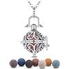 EUDORA Harmony Ball Eudora Harmony Locket Galleggiante Donne Collana del Pendente del diffusore dell'olio Essenziale di aromaterapia con la Pietra della Lava di 7PCS, 60.69cm