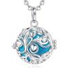 AEONSLOVE Collana Chiama Angeli Gravidanza Richiamo degli Angeli Gravidanza Ciondolo Mamma Incinta Bola Messicana Albero della Vita per Futura Neo Mamma Maternita (blu)
