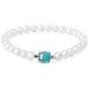 coai Bracciale da Donna con Perle di Pietra di Luna e Amazzonite