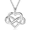 CELESTIA Ciondolo Cuore Donna Collana Infinito Argento Sterling 925 Festa della Mamma Gioielli Idee Regalo Donna San Valentino per Lei Amore Regalo Fidanzata Ti Amo Regali Mamma