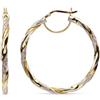 LeCalla 925 Argento Sterling Orecchini a cerchio Gioielli Placcati oro 14K Bicolore Leggero Design Italiano Orecchini a cerchio grandi per donne 40 MM