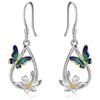 YAFEINI Orecchini a farfalla Daisy Fiore Orecchini Argento 925 Hanging Gioielli Regali per le Donne Teenager Girl