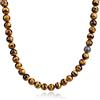 COAI Collana con Perle in Occhio di Tigre e Perla Amuleto Shou in Acciaio Inox 55cm