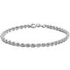 Tuscany Silver Bracciale da Donna in Argento Sterling con Catena Rope da 18 cm/7