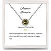 Presentski Collana Pendente Peridoto, Birthstone Pendente Solitario Collana in Argento 925 Donna