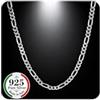 QUADRI - Collana Uomo Argento 925 Modello Fubano - Idea Regalo Collana Argento Uomo e Donna Larghezza 5 mm - Lunghezza 61 cm - Made in Italy