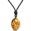 COAI Collana Unisex con Pendente Portafortuna Volpe a Nove Code in Occhio di Tigre, Collana Occhio di Tigre Ciondolo Pietra Naturale con Laccio Regolabile per Uomo e Donna