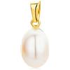 OROVI Collana Donna Oro Giallo 18KT Collana con Ciondolo con Perla Coltivata, gioiello anallergico confezionato in un elegante astuccio portagioie