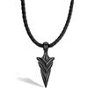 SERASAR Catena in pelle da uomo Collana con ciondolo - 50cm Nera portagioie per Vera Regalo fascia gioielli