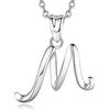EUDORA Harmony Ball Collana Iniziale Argento Sterling 925 26 Lettere dell'Alfabeto Ciondolo Personalizzato Nome Gioielli Collane Regali per Donne Ragazze Festa della Mamma, Catena 45 cm