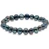 Secret & You Bracciale perle coltivate d'acqua dolce barocche bianche o colorate - Le perle sono 8-9 mm - 18cm di fascia elastica - Disponibile in diversi colori