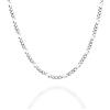 QUADRI - Collana Argento 925 - Catena Diamantata idea regalo Donna Ragazza larghezza 2.5 mm - lunghezza 46cm con ulteriore estensione di 5 cm - Certificato Made in Italy