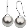 Nenalina, orecchini da donna con perle, perla 12 mm, grigio, argento sterling 925, 842404-193