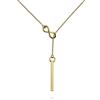 namana Collana a Cravatta Namana Infinity. Collana Lariat Color Oro con Barra Verticale Scorrevole in un Motivo a Forma di Infinito
