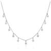 WANDA PLATA Collana con Piccoli Pendenti Stella Ciondolo con Stelline da Donna Argento Sterling 925, Girocollo Pendente Stella…