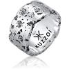 Kuzzoi - Anello da uomo in argento Sterling 925 massiccio forgiato a mano, 12,5 mm, ossidato a martello, stile rustico, colore: argento, cod. 0602552120_64