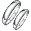 Infinite U Anello Coppia Argento 925, Anello Regolabile Donna Uomo, Regalo Natale Compleanno, Argento Sterling Senza Pietra