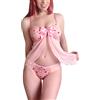 LittleForBig Biancheria da Notte da Donna Babydoll con Cinturino in Pizzo Scollo a V Lingerie Pigiama- Usagi Moon XL
