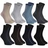 Rainbow Socks - Donna Uomo Calze Diabetici Senza Compressione - 8 Paia - Beige Marrone Nero Graphite Blu Marina Kaki Blu Grigio - Taglia 39-41