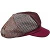 Melegari Berretto con Visiera Patchwork | Arona Baloon Baker Boy cap | Unisex | (Bordeaux)