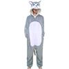 wotogold Pigiama di Cane Husky Animale Costumi Cosplay per Adulti Unisex Gray