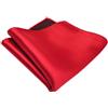 TigerTie tessuto Designer fazzoletto di seta raso - rosso-traffico Uni monocromatico - Pochette 30 x 30 cm