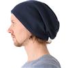 CHARM Cappello Uomo Estivo Berretto - Donna Cotone Slouchy Beanie Invernale Moda Coreana Giapponese Marino