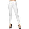 Elara Jeans da Donna Skinny Fit Vita Alta Chunkyrayan Bianco JS001-1 White-40 (L)